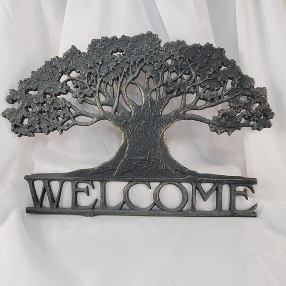 Painted Sky Welcome Sign, Metal Tree Of Life Welcome Sign 2011 - Picture 1 of 10